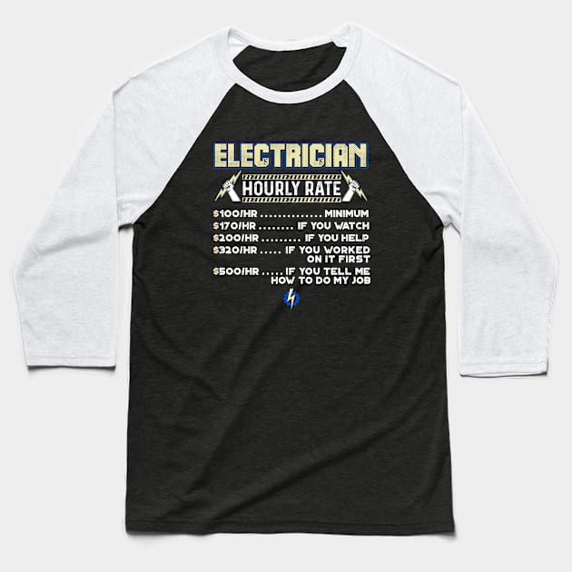 Electrician Baseball T-Shirt by Andreeastore  